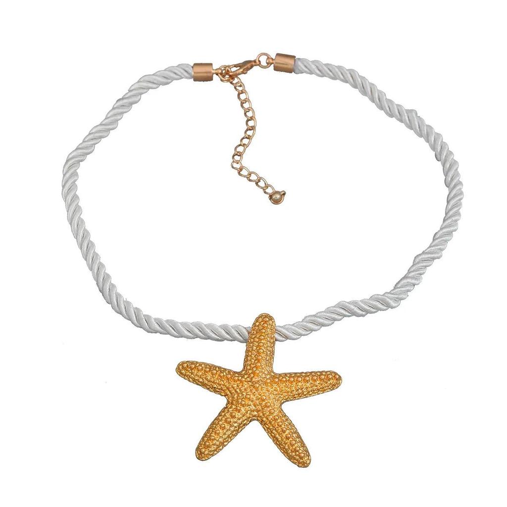 Ladies Vintage Starfish Pendant Necklace gold by HitMyNeed