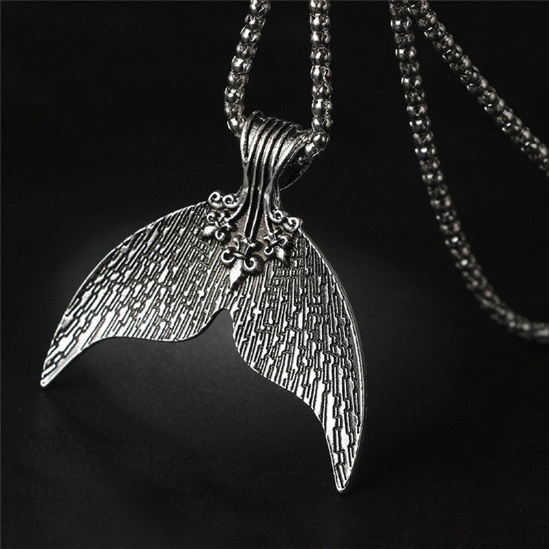 Ladies Whale Tail Necklace with Adjustable Chain by HitMyNeed