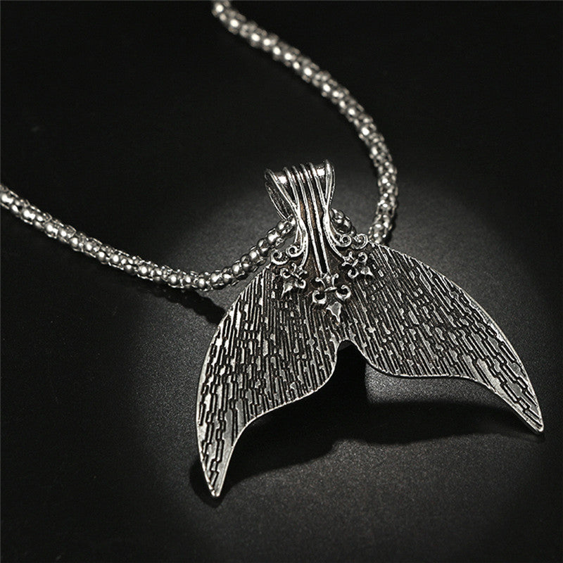 Ladies Whale Tail Necklace with Adjustable Chain by HitMyNeed