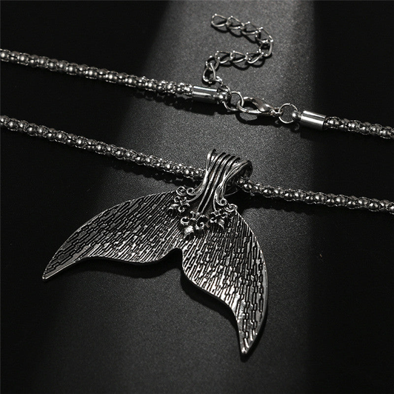 Ladies Whale Tail Necklace with Adjustable Chain by HitMyNeed