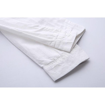 Ladies White Long Sleeve Cotton Blouse by HitMyNeed
