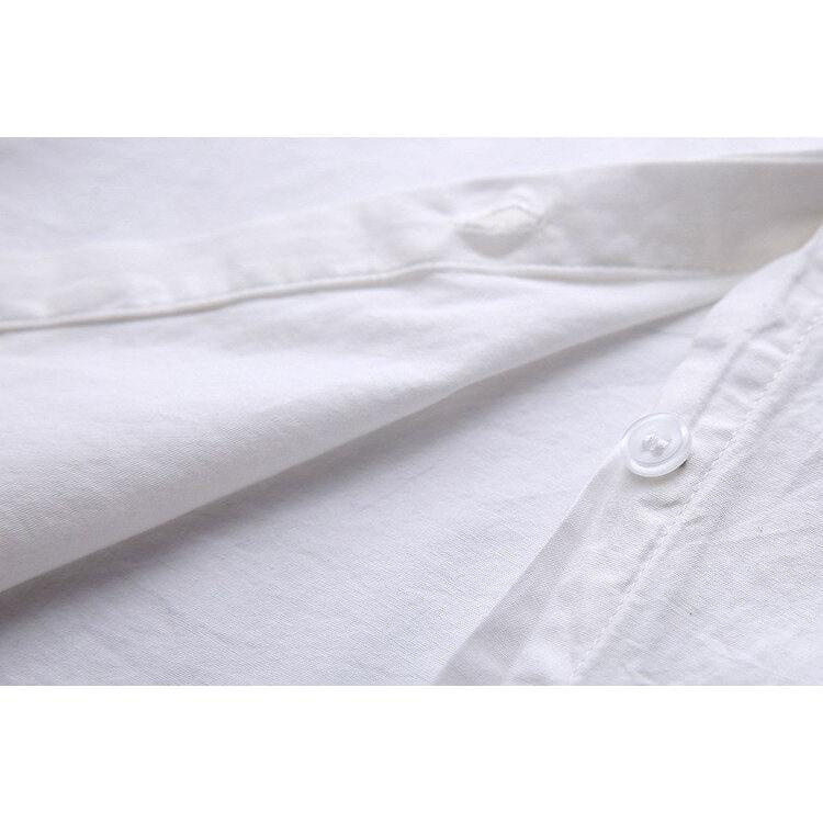 Ladies White Long Sleeve Cotton Blouse by HitMyNeed
