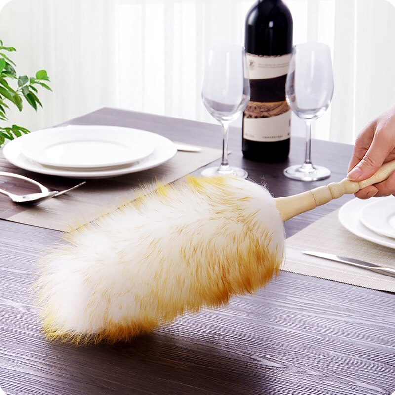 Lambswool Duster Cleaning Tool with Wooden Handle by HitMyNeed
