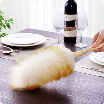 Lambswool Duster Cleaning Tool with Wooden Handle by HitMyNeed