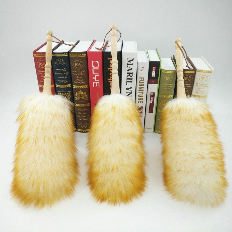 Lambswool Duster Cleaning Tool with Wooden Handle by HitMyNeed