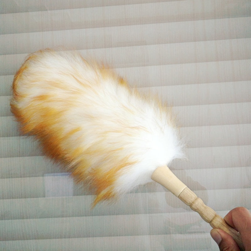 Lambswool Duster Cleaning Tool with Wooden Handle by HitMyNeed