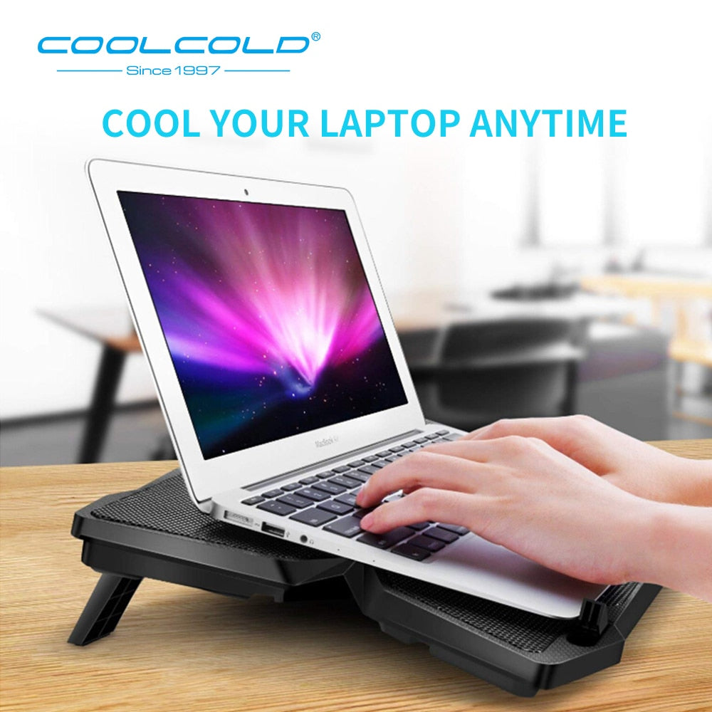 Laptop Cooling Pad with 4 Fans and Adjustable Stand by HitMyNeed