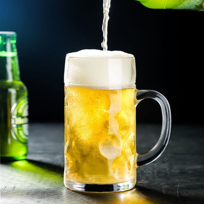 Large 1 Liter Glass Beer Mug with Handle by HitMyNeed