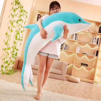 Large 100cm Plush Dolphin Toy Sleeping Pillow by HitMyNeed