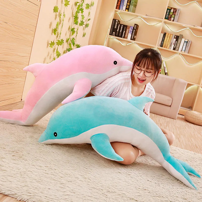 Large 100cm Plush Dolphin Toy Sleeping Pillow by HitMyNeed