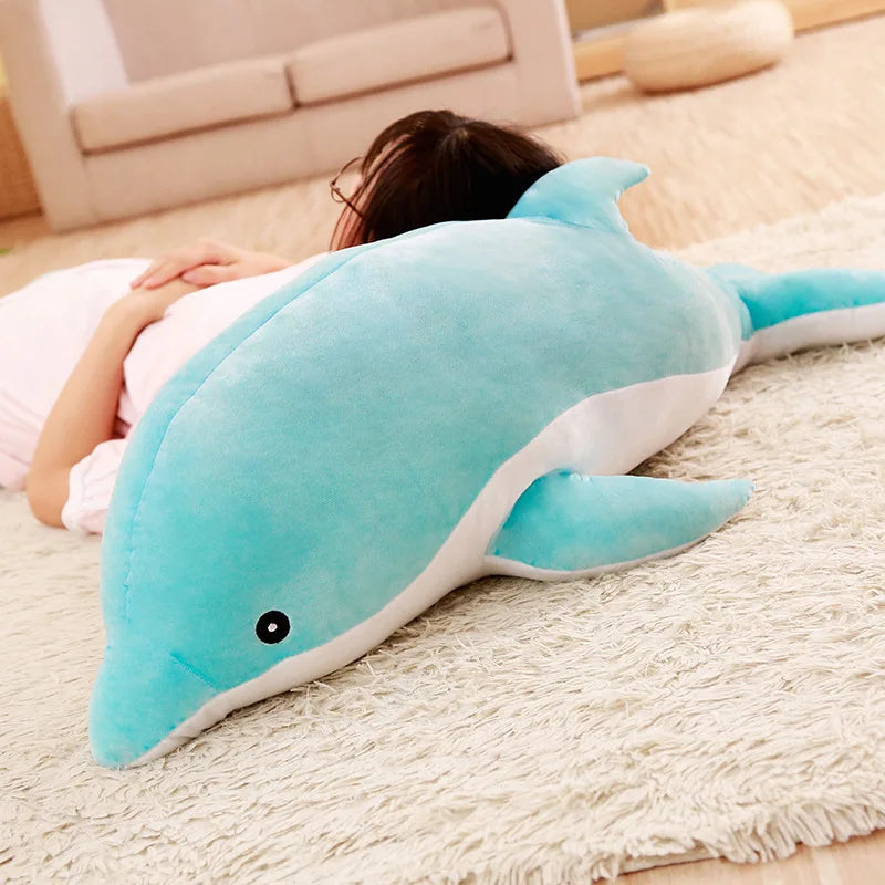 Large 100cm Plush Dolphin Toy Sleeping Pillow by HitMyNeed