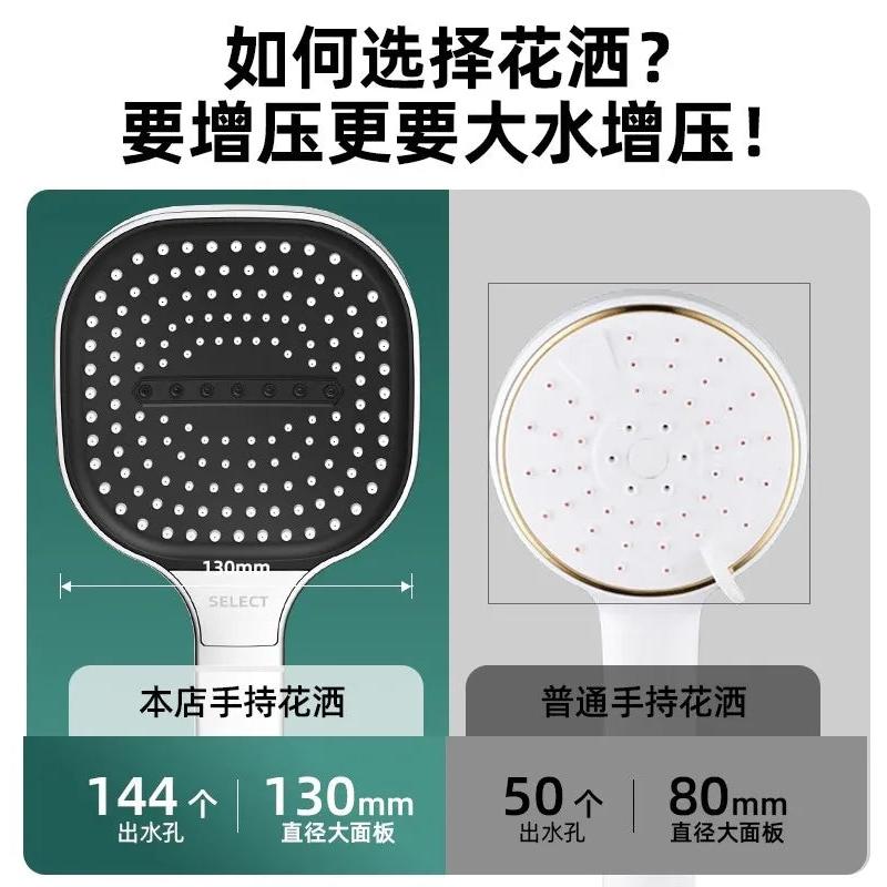 Large 3‑Mode High Pressure Filtered Shower Head Set by HitMyNeed