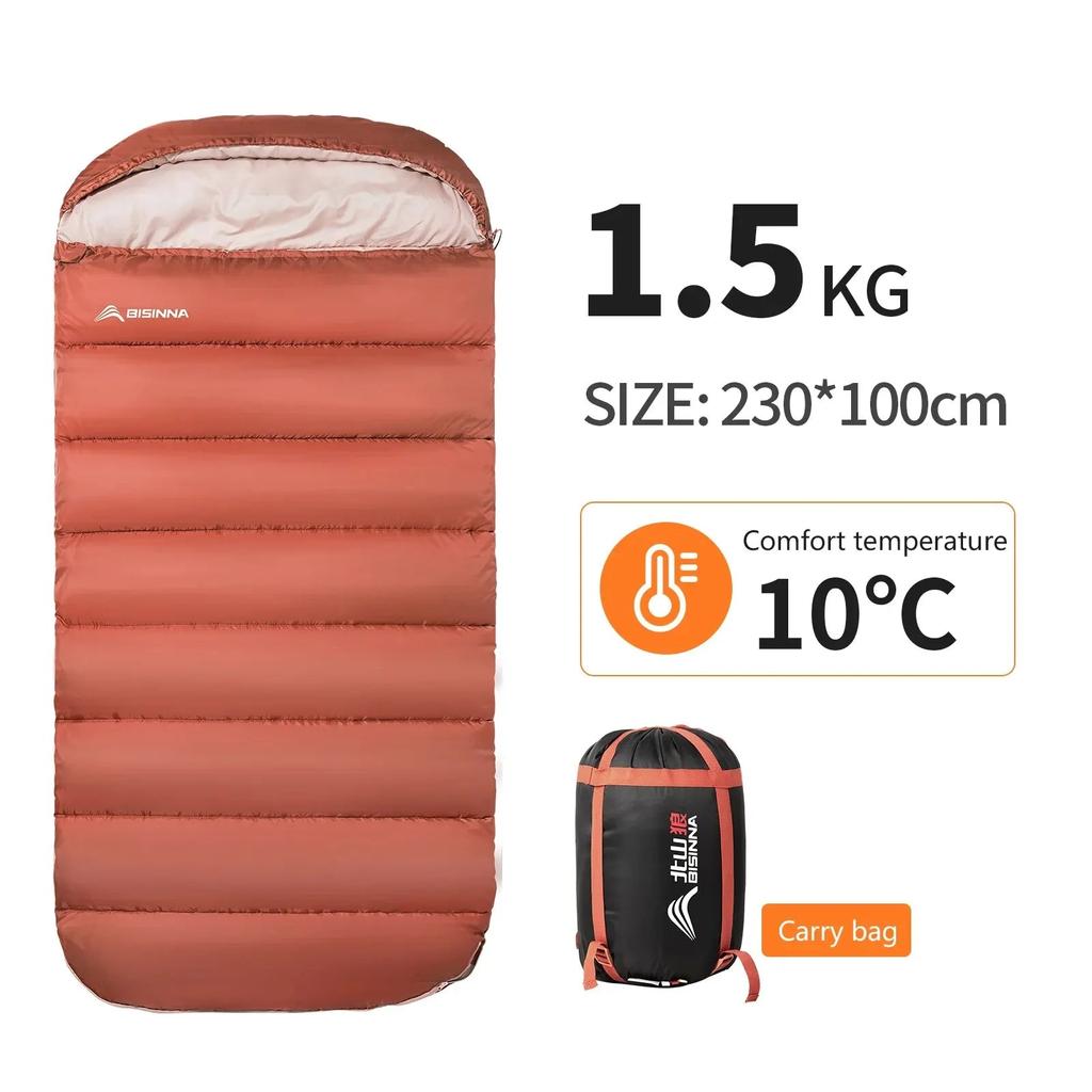 Large 3-Season Adult Camping Sleeping Bag 230x100cm by HitMyNeed