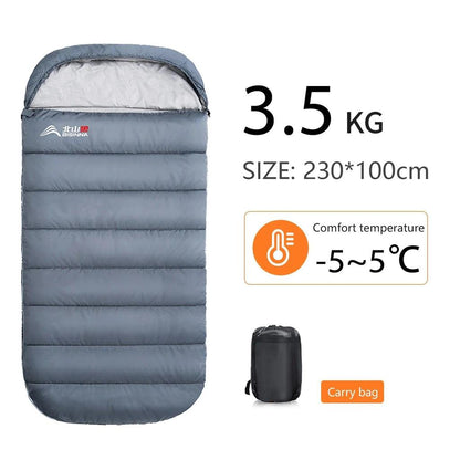 Large 3-Season Adult Camping Sleeping Bag 230x100cm by HitMyNeed