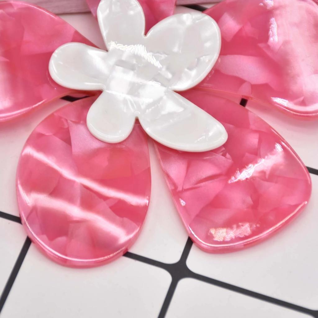 Large Acrylic Flower Statement Earrings for Women by HitMyNeed