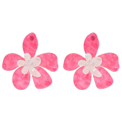 Large Acrylic Flower Statement Earrings for Women by HitMyNeed