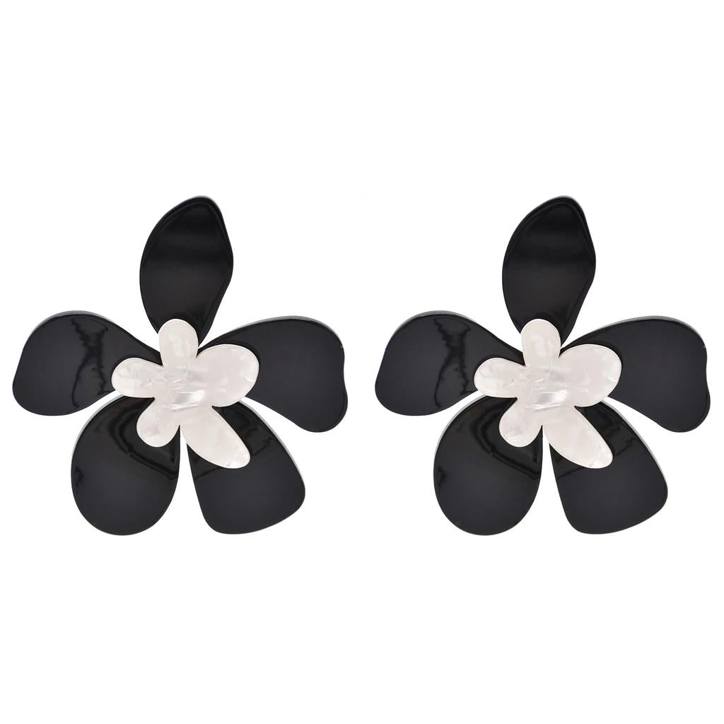 Large Acrylic Flower Statement Earrings for Women a by HitMyNeed
