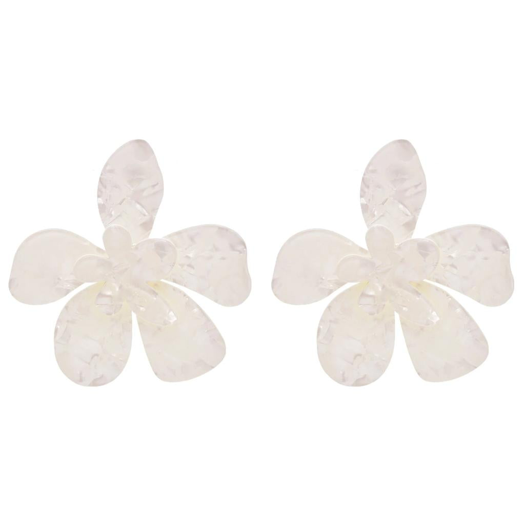 Large Acrylic Flower Statement Earrings for Women b by HitMyNeed