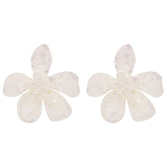 Large Acrylic Flower Statement Earrings for Women b by HitMyNeed