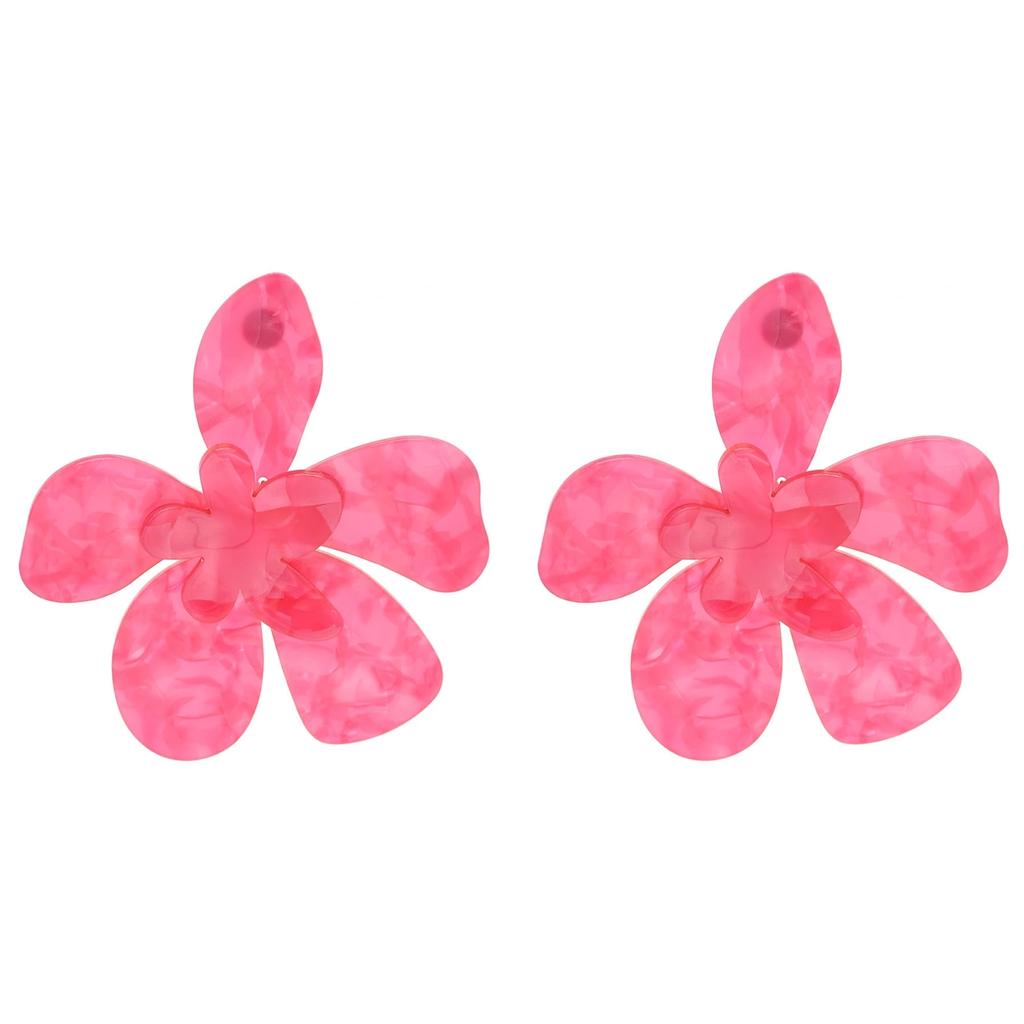 Large Acrylic Flower Statement Earrings for Women c by HitMyNeed