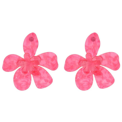 Large Acrylic Flower Statement Earrings for Women c by HitMyNeed