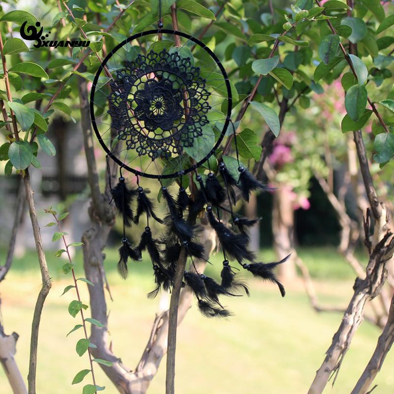 Large Black Dream Catcher Hanging Wall Decor by HitMyNeed