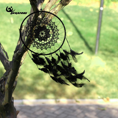 Large Black Dream Catcher Hanging Wall Decor by HitMyNeed
