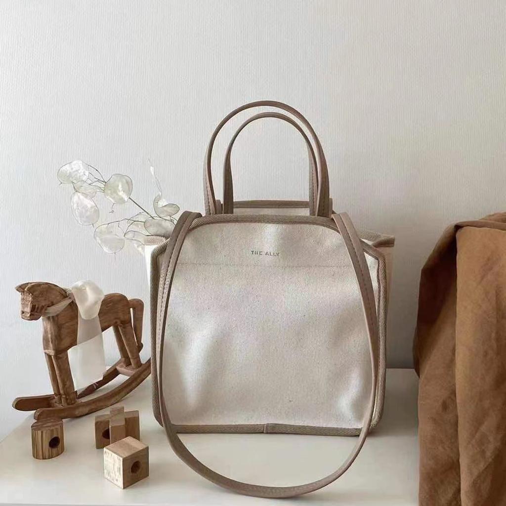 Large Canvas Diaper Bag with Sling and Pouch beige by HitMyNeed