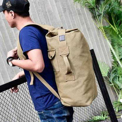 Large Canvas Travel & Mountaineering Rucksack by HitMyNeed