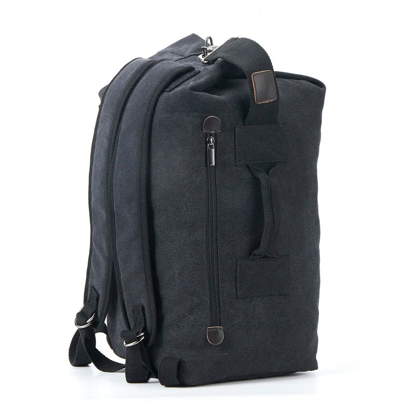 Large Canvas Travel & Mountaineering Rucksack new-style-black big-30x55x20cm by HitMyNeed