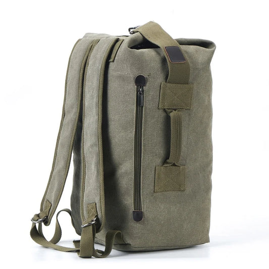 Large Canvas Travel & Mountaineering Rucksack new-style-green small-26x45x20cm by HitMyNeed