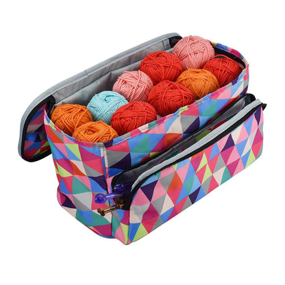 Large Capacity Crochet and Yarn Organizer Bag by HitMyNeed