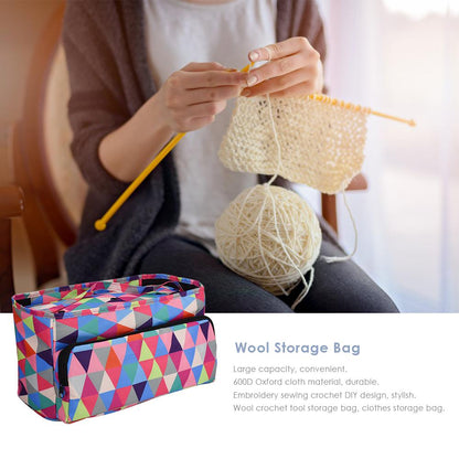 Large Capacity Crochet and Yarn Organizer Bag by HitMyNeed