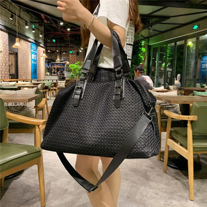 Large Capacity Women's Nylon Travel Tote Bag by HitMyNeed
