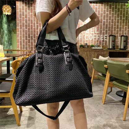 Large Capacity Women's Nylon Travel Tote Bag by HitMyNeed