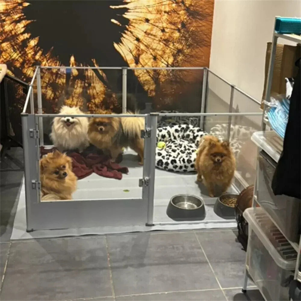 Large Clear Acrylic Dog Playpen with Whelping Pen by HitMyNeed