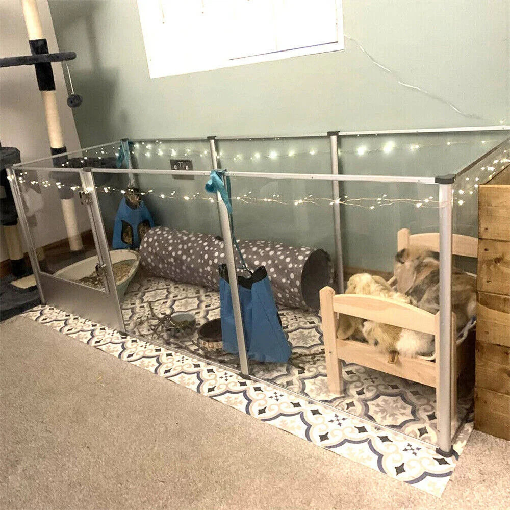 Large Clear Acrylic Dog Playpen with Whelping Pen by HitMyNeed