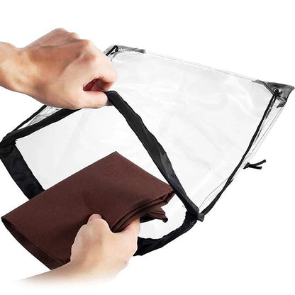 Large Clear Drawstring Backpack for Events & Travel by HitMyNeed