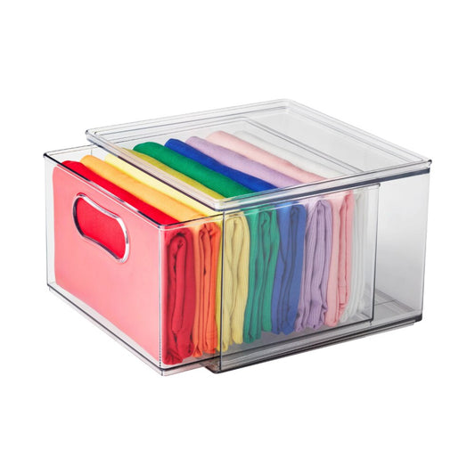 Large Clear Plastic Storage Drawers (Set of 2) by HitMyNeed