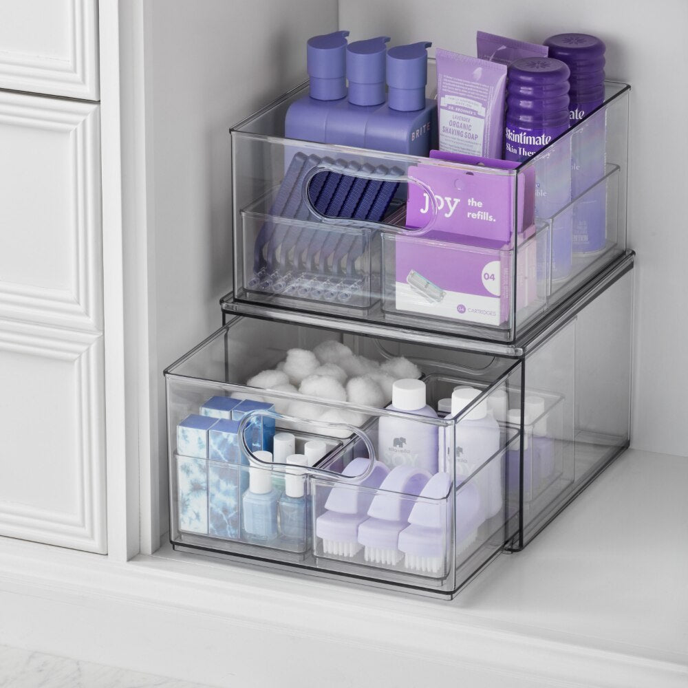 Large Clear Plastic Storage Drawers (Set of 2) by HitMyNeed
