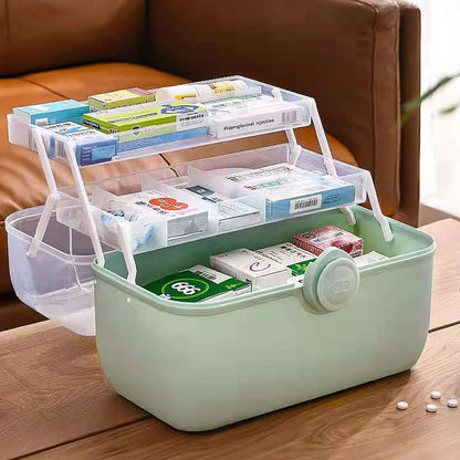 Large Family Medicine Organizer Box with Handle by HitMyNeed