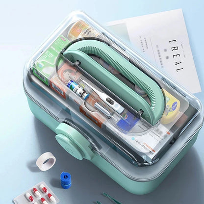 Large Family Medicine Organizer Box with Handle by HitMyNeed