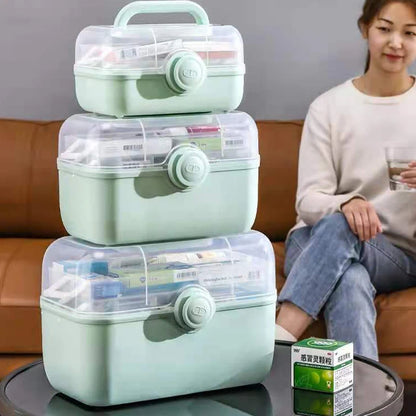 Large Family Medicine Organizer Box with Handle by HitMyNeed