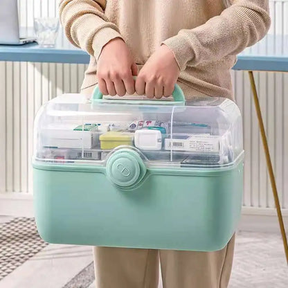 Large Family Medicine Organizer Box with Handle M by HitMyNeed