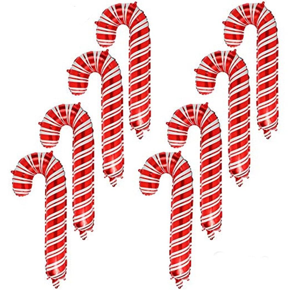 Large Foil Candy Cane Balloons, 8 Pack by HitMyNeed