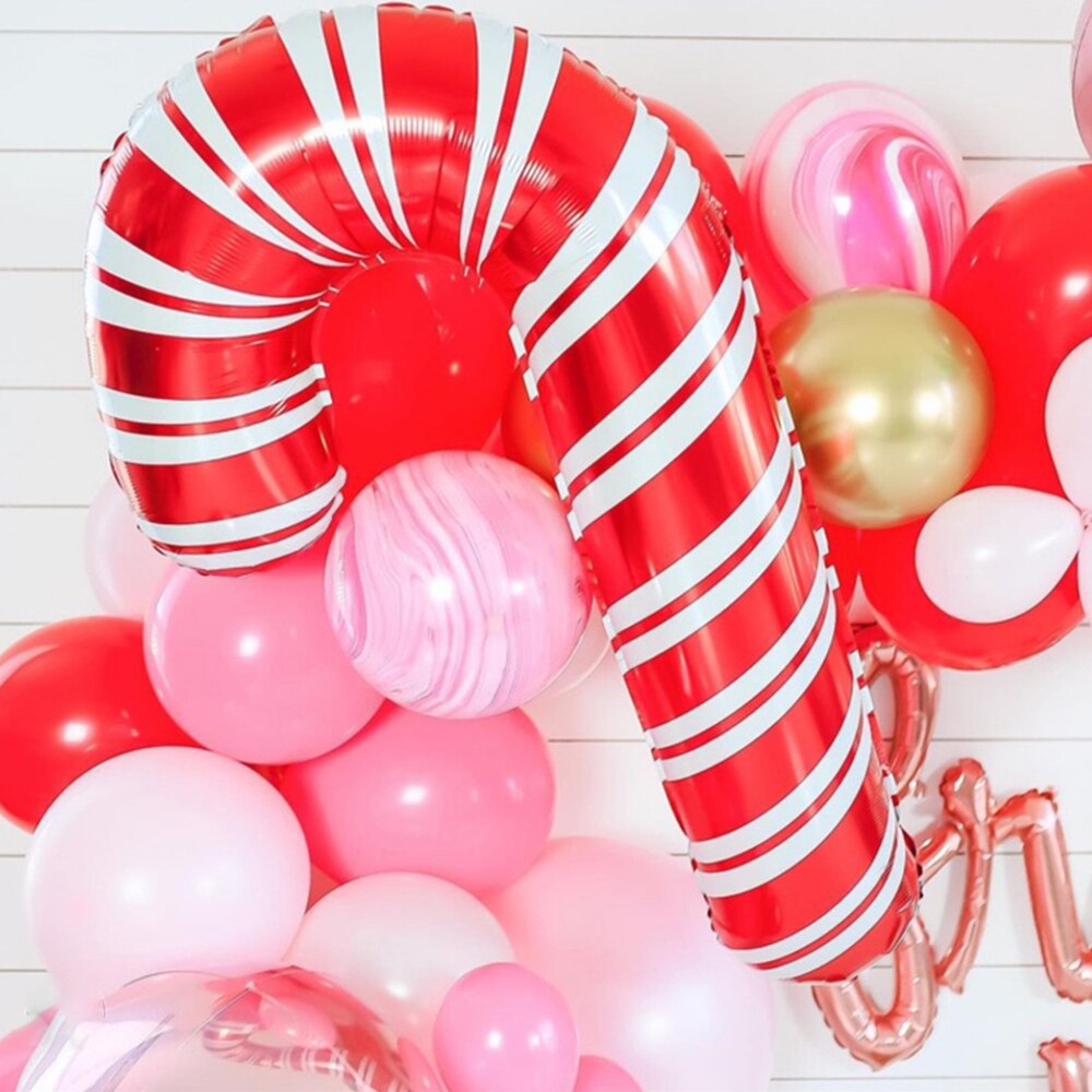 Large Foil Candy Cane Balloons, 8 Pack by HitMyNeed