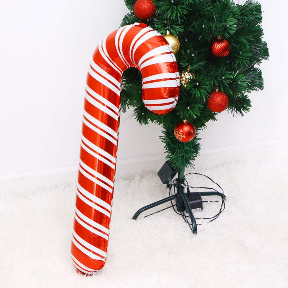 Large Foil Candy Cane Balloons, 8 Pack by HitMyNeed