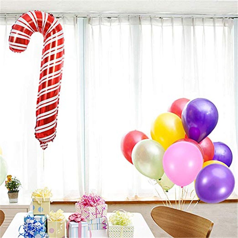 Large Foil Candy Cane Balloons, 8 Pack by HitMyNeed