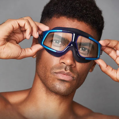 Large Frame Adult Swimming Goggles HD Antifog by HitMyNeed