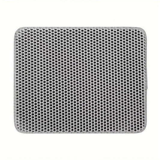 Large Honeycomb Cat Litter Mat, Double-Layer, Waterproof gray m-55x75cm by HitMyNeed